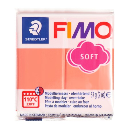 Plastic-polymer clay baked 57g Fimo Soft Pink grapefruit 8020-T20-1