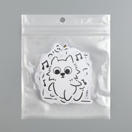 Plastic stickers "puppies" set 60 pcs 10x12 cm-3
