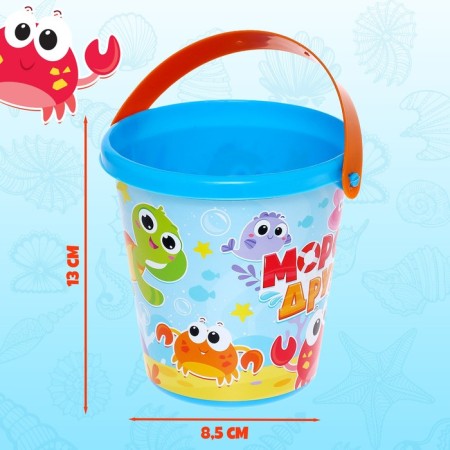 A bucket for playing sand "sea friends", 1 l-1