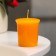 Aromatic candle "Orange", orange, 5x4.5 cm