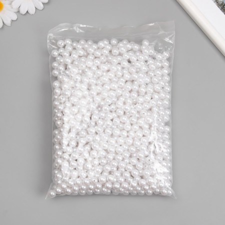Beads for creativity plastic "Pearls White" d = 1 cm set 500 grams-3