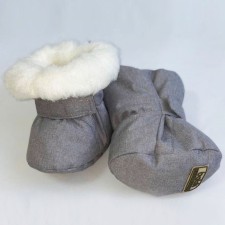 Daithed children's booties, size 0-12 months, color gray melange