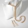 Set 2 objects: earrings, necklace "ice" path, white gold, 30 cm