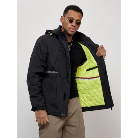 Sports male jacket, size 50, black color-8