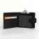 Male purse on the button, black color