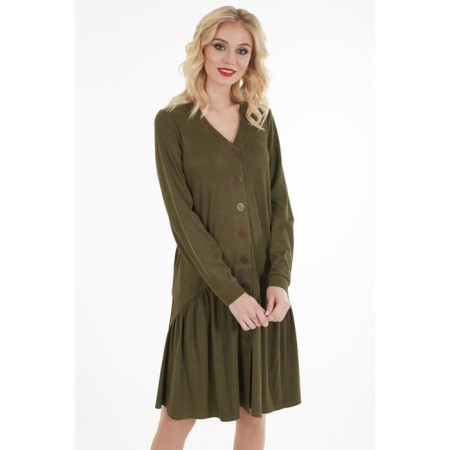 Women's dress, size 42, khaki color-8