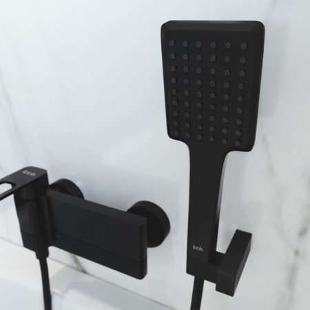 IDDIS SLIBL00I02 bath mixer, single -leaf, sliding excess 14 cm, black-3