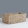 Rectangular wicker basket, 30x15x1 cm, algae