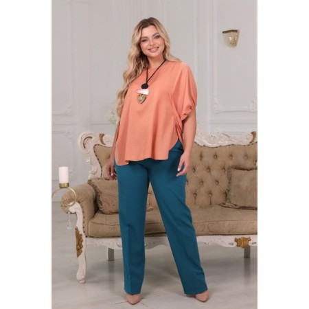 Female blouse, size 48, pink color-11