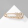 Pin "butterfly", white color in gold, 4 cm
