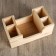 Top "boat" from pine, with 4 compartments and a large department, 14 × 25 × 10 cm