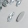 Decor for creativity Plastic "Rhound oval. Silver" set of 50 pcs 0.8x2.8 cm