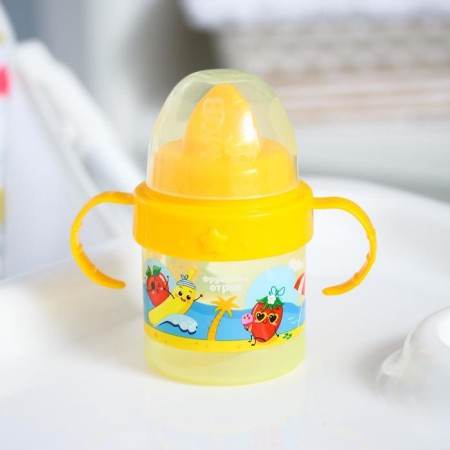 Children's player with solid nose "Fruit party", 150 ml., With handles, color orange color-3