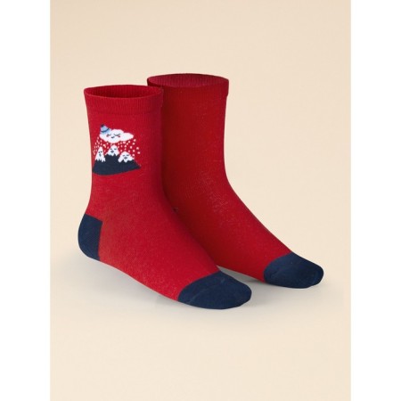 Nosk children's, size 16-18, the color is red, dark blue, 2 pcs-3