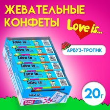 Chewing sweets Love IS watermelon-tropic, 12*24*20g
