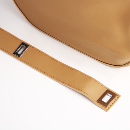 Women's bag on one shoulder, on lightning, beige color-5