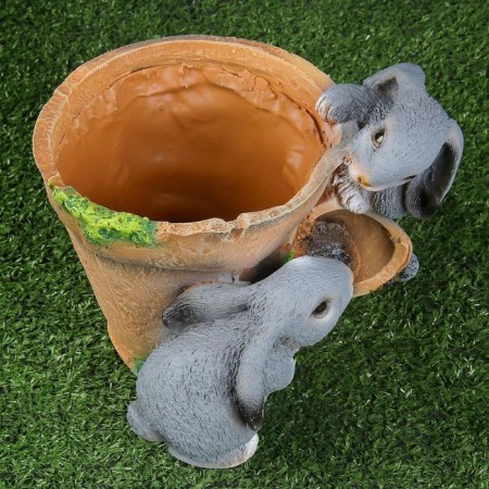 Figure pot "Hare at the pot" 17cm-4