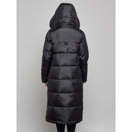 Coat insulated winter female, size 42, black color-7