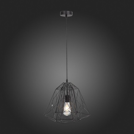 STL LUCE Sus. SL264.403.01. Strano. 1x60 W, E27, 40x40x33 cm, black color-4