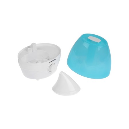 Air humidifier Luazon LHU-04, ultrasound, 18 watts, 2 l, 35 m2, blue and white-2