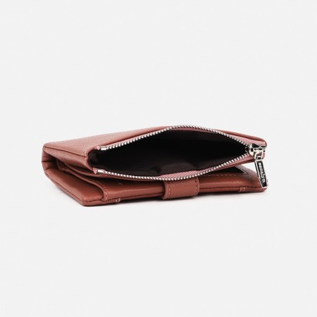 Women's wallet on the button, powder color-2