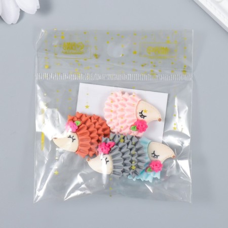 Decor for creativity Plastic "Hedgehog with Flower" mix 2.5x3 cm-4