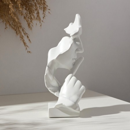 Figure "Silence" 20x7 cm white-5