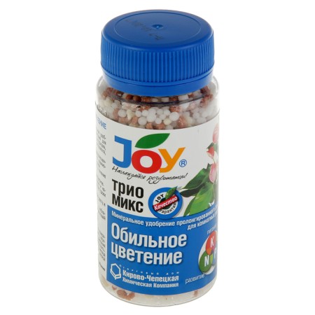 Mineral Fertilizer Joy, Trio mix, abundant flowering, granules, 100 g