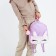 Open -leather backpack "Unicorn", with Plush pocket, 27x23 x 10 cm