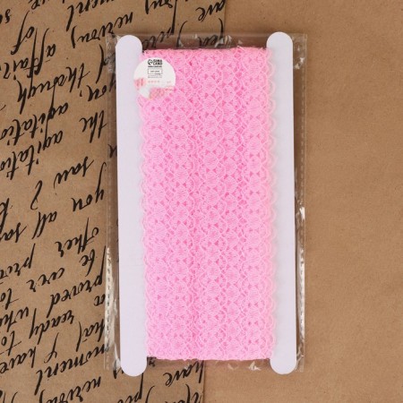 Capricon lace, 15 mm × 10 ± 1 m, pink color-3