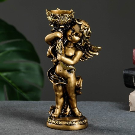 Climb "Angel" in the right hand, gold, 14x8x22 cm, for a candle d = 4 cm-1