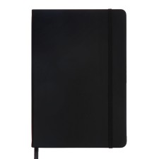 Leduced Diary A5, 140l, Cage, leatherette, elastic band, yellow cut, black