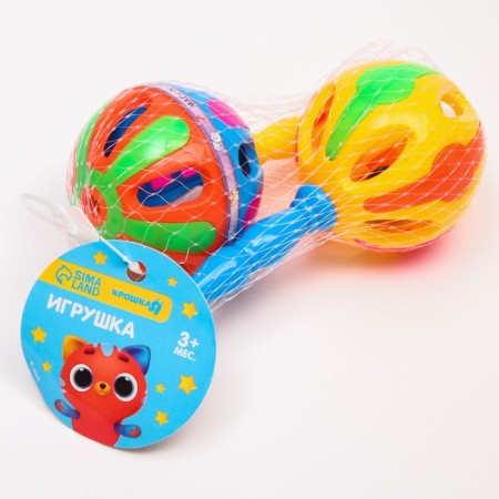 Set of rattles "Bright Marakas", 2 pcs, color mix-3