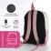 Youth backpack on lightning from textiles, 2 pockets, pink color