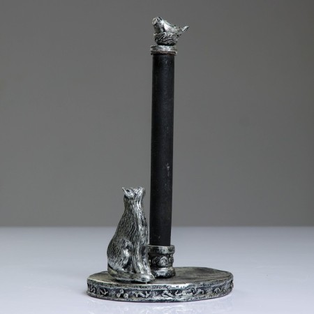 Paper towel stand "Cat with a bird" 30x16x16cm-4