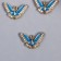 Decor for creativity Metal "Butterfly with blue wings" rhinestones 1.4x2 cm