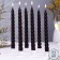 Candle twisted, 2.3x 24.5 cm, 12 pieces, black