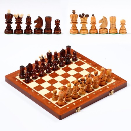 Chess Polish Madon "Pearls", 40.5 x 40.5 cm, King H-8.5 cm, Pig H-5 cm-1