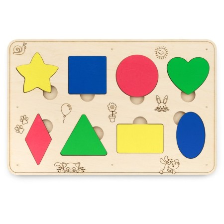 Sorter wooden developmental geometric shapes EWA-2