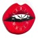 Watch wall "lips", discrete move, 29 x 18 cm