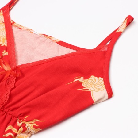 Female set (robe/shirt), red color, size 50-13