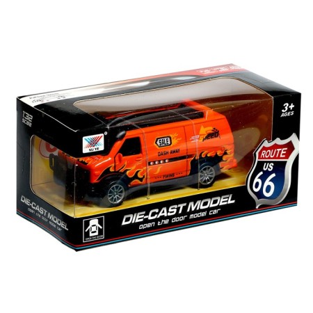 Metal machine "Flame", 1:32, inertia, mix-6