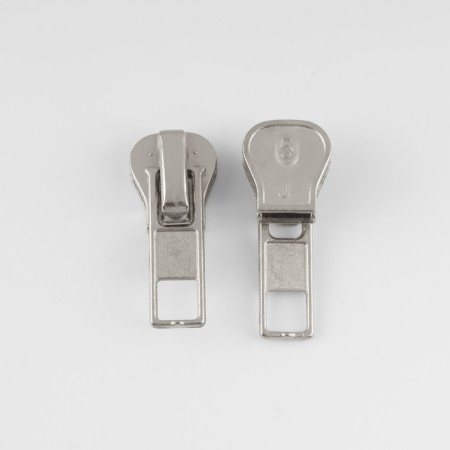 Automatic lock for lightning "Tractor", No. 5, 10 pcs, Nickel color-1
