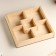 Kashpo wooden 5 compartments 25x25x4 cm natural