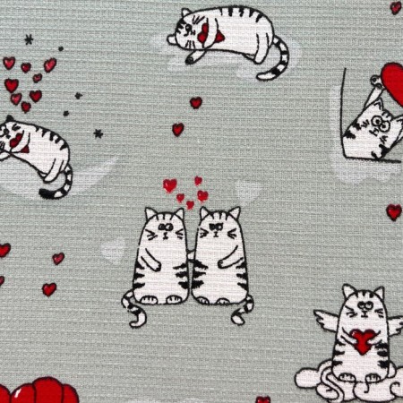 Waffle kittens Gray 45x60cm, 150g/m, HL 100%-2