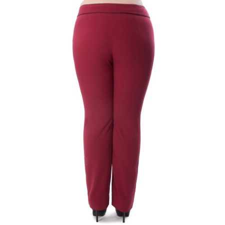 Female trousers, size 52, burgundy color-4