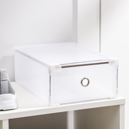 Box for storing a retractable share, 31 × 20 × 11 cm, white color