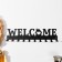 Decorative metal hooks "Welcome. House" black 1.9x32.9x8.2 cm