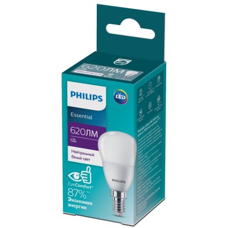 Covered pilps p45, 6 W, E14, 620 lm, 4000k, white glow, white-1