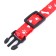 Collar "paws-capacity" with a bell, kapron, 30 x 1 cm, red
